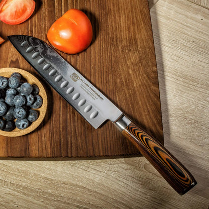 Premium ALLWIN HOUSEWARE Damascus Steel Santoku Knife